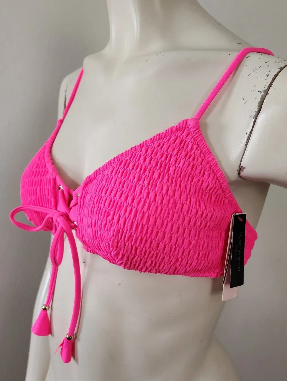 Victoria's Secret Bikini Top Women's M Pink NEW